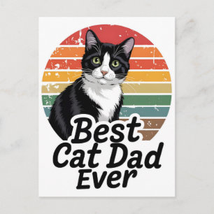 Bester Katzenvater Aller Zeiten Vatertagsgeschenk Feiertagspostkarte
