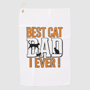 Bester Katzenvater Aller Zeiten Vintage Katzenvate Golfhandtuch