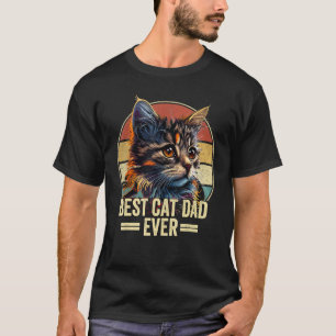 Bester Katzenvater Aller Zeiten Vintage Lustiger K T-Shirt