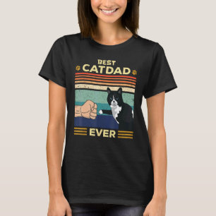 Bester Katzenvater Aller Zeiten Vintage Retro Katz T-Shirt