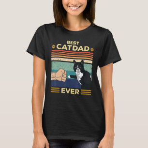 Bester Katzenvater Aller Zeiten Vintage Retro Katz T-Shirt