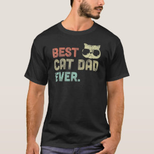Bester Katzenvater Aller Zeiten Vintage Retro Katz T-Shirt