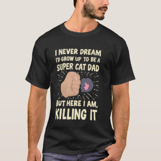 Bester Katzenvater Aller Zeiten Vintage T-Shirt Lu