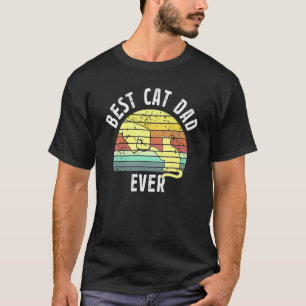Bester Katzenvater Allerlei Vatertag Retro-Sonne K T-Shirt