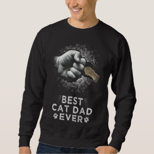 Bester Katzenvater Allerzeit Vater & Kätzchen Pfot Sweatshirt
