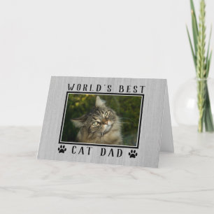 Bester Katzenvater der Welt Foto Rustikaler Vatert Karte