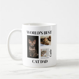 Bester Katzenvater der Welt - Personalisiertes Nam Kaffeetasse