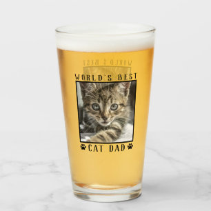 Bester Katzenvater der Welt Pfotenabdrücke Haustie Glas