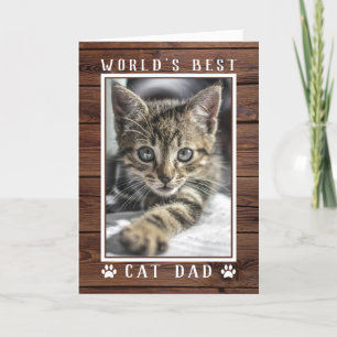 Bester Katzenvater der Welt zum Vatertag Foto Karte