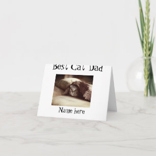 bester Katzenvater Foto Name Vatertag Katzenpapa D Dankeskarte