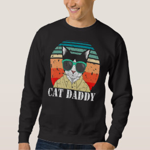 Bester KatzenVater je Coole Katzen Papa Vater Vint Sweatshirt
