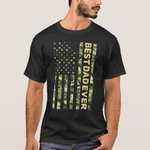 Bester Katzenvater überhaupt Amerikanische Flagge T-Shirt