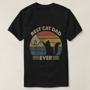 Bester Katzenvater überhaupt Lustiger Retro-Fausts T-Shirt