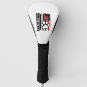 Bester Katzenvater überhaupt Patriotisches Pfoten- Golf Headcover