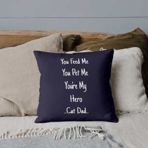 Bester Katzenvater überhaupt personalisiert navybl Kissen