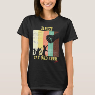 Bester Katzenvater überhaupt Retro Vintage Fist Bu T-Shirt