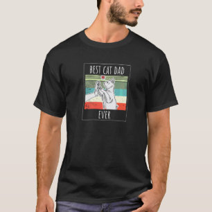 Bester Katzenvater überhaupt Sprüche Katzenbesitz T-Shirt