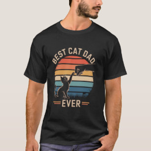 Bester Katzenvater überhaupt, stoße Faust Retro-Ka T-Shirt