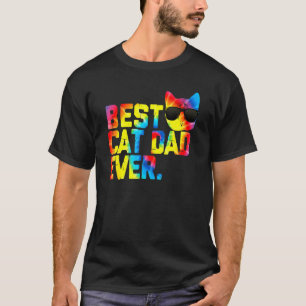 Bester Katzenvater überhaupt Tie Dye Katzenbesitze T-Shirt