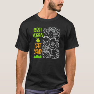 Bester Katzenvater überhaupt Veganer Vater Tag des T-Shirt