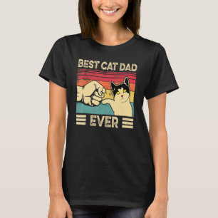 Bester Katzenvater überhaupt Vintage Katzen 4 T-Shirt