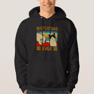 Bester Katzenvater überhaupt Vintage-Katzen 6 Hoodie