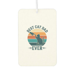 Bester Katzenvater überhaupt Vintage Katzen-Shirt  Autolufterfrischer