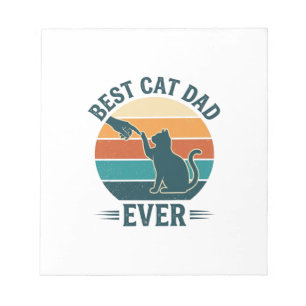Bester Katzenvater überhaupt Vintage Katzen-Shirt  Notizblock