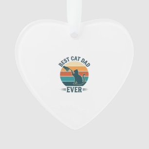 Bester Katzenvater überhaupt Vintage Katzen-Shirt  Ornament