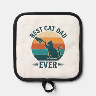 Bester Katzenvater überhaupt Vintage Katzen-Shirt  Topflappen