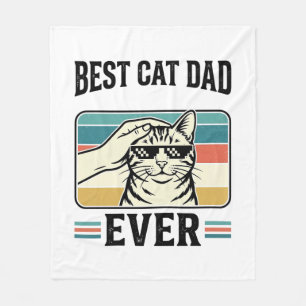 Bester Katzenvater überhaupt Vintage Katzenliebhab Fleecedecke