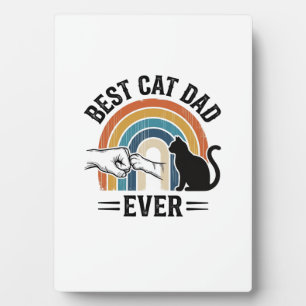 Bester Katzenvater überhaupt Vintage Katzenliebhab Fotoplatte