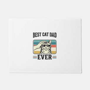 Bester Katzenvater überhaupt Vintage Katzenliebhab Fußmatte