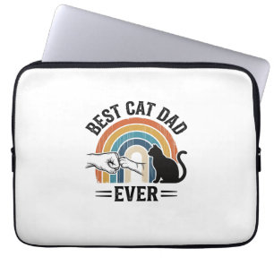 Bester Katzenvater überhaupt Vintage Katzenliebhab Laptopschutzhülle