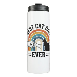 Bester Katzenvater überhaupt Vintage Katzenliebhab Thermosbecher