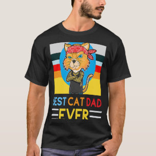 Bester Katzenvater überhaupt vintage Katzenpapa V T-Shirt