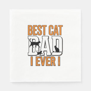 Bester Katzenvater überhaupt Vintage-Katzenvater-S Serviette