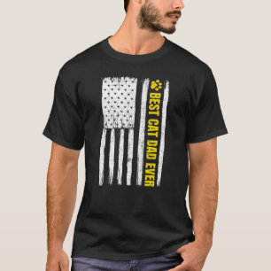 Bester Katzenvater überhaupt Vintage Retro Amerika T-Shirt