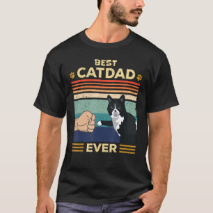 Bester Katzenvater überhaupt Vintage Retro Katzen T-Shirt