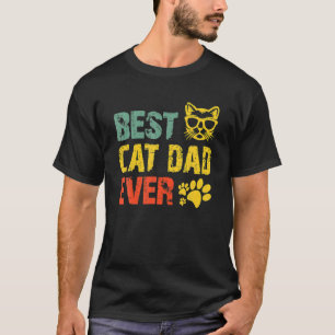Bester Katzenvater überhaupt Vintage Retro Lustige T-Shirt