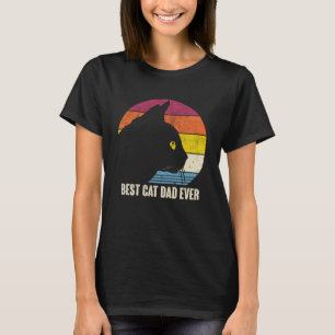 Bester Katzenvater überhaupt Vintage schwarzer Kat T-Shirt