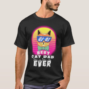 Bester Katzenvater Vintage bester Katzenpapa ever T-Shirt
