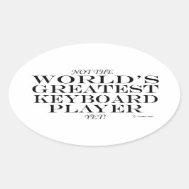 Bester Keyboard-Player und Oval-Aufkleber Ovaler Aufkleber