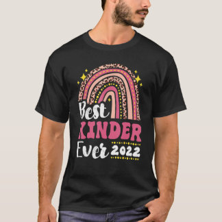 Bester Kindergarten je rosa Regenbogenleopard Zurü T-Shirt