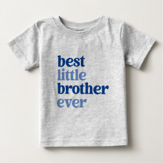 Bester kleiner Bruder je grau mit Blue Text Boy Baby T-shirt
