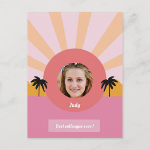 Bester Kollege Freund jemals farbenfrohe moderne P Feiertagspostkarte