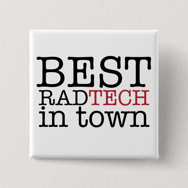Bester krasser Tech im Stadtknopf Button (Vorderseite)
