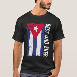 Bester kubanischer Vater je Vatertag kubanische Fl T-Shirt
