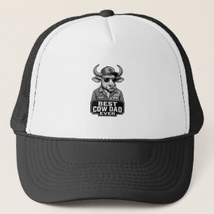 Bester Kuh-Vater Aller Zeiten Vintage Gravur Desig Truckerkappe