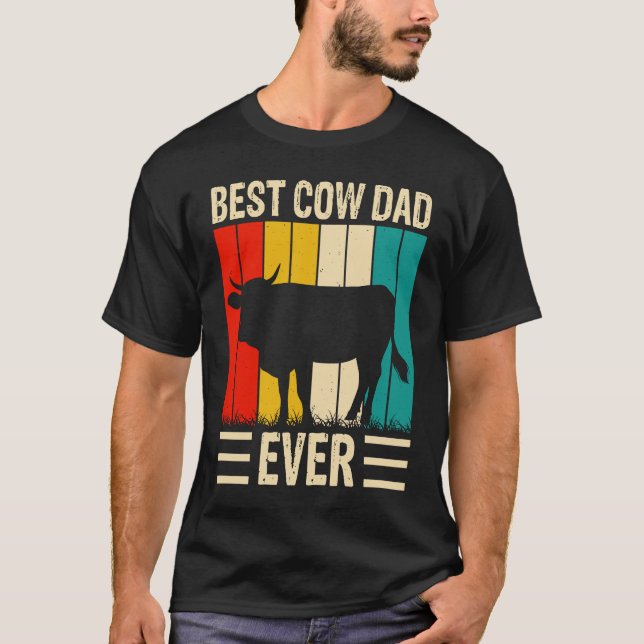 Bester Kuh-Vater überhaupt 2 T-Shirt (Vorderseite)